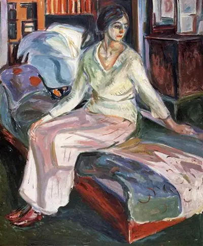Modell auf der Couch Edvard Munch